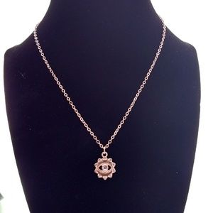 Life Inspired Evil Eye Rose Gold - Tone Necklace